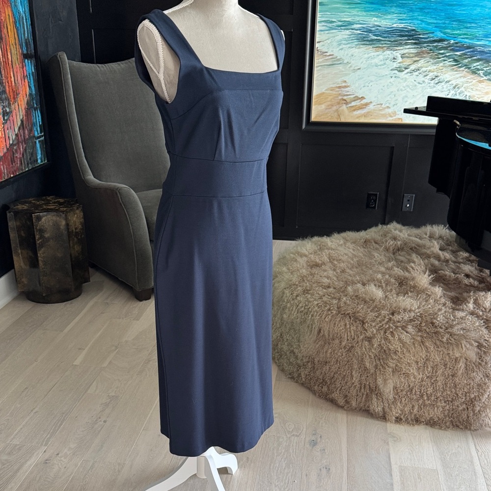 Banana Republic Elegant Navy Midi Dress